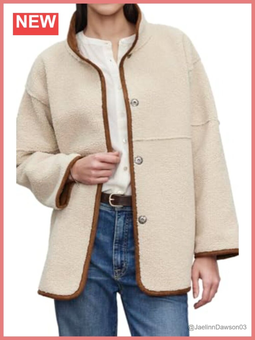 Faux Suede Reversible Sherpa Coat Band Collar Overcoat